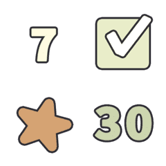 願いが叶う 123 すうじ 1-31 動く 絵文字