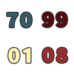 冬の恋 すうじ 123 日常 70-99 動く絵文字