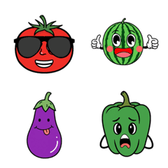 シュールな野菜の絵文字