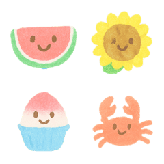 夏のほっこり絵文字 かわいい仲間たち