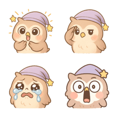 Sparkly Owl Cute Emoji Pack