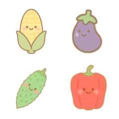 夏のごちそう絵文字 野菜とフルーツ