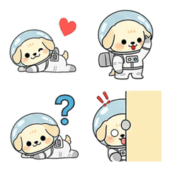 宇宙服をきた犬”スペースワン”絵文字