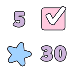 しゅくじょ 123 すうじ 1-31 動く絵文字
