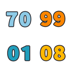 靜謐 數字 123 日期 必備 70-99 動態表情貼