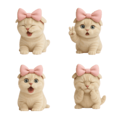 かわいいクリーム色の子猫の絵文字