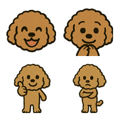 Toy Poodle Emoji Set vol.1
