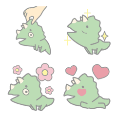 動く！シンプルな恐竜ちゃん【Green】