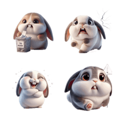 不良うさぎだらけ中