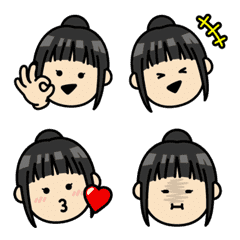 動く！アバえもじ（女子・黒髪B）