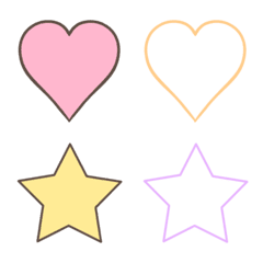 Simple Colorful Cute Hearts and Stars