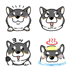 柴犬絵文字2～黒柴～