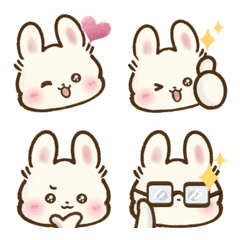 Lovely rabbits reaction Emoji