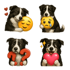 ボーダーコリーで伝えるリアクション絵文字