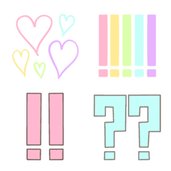 Pastel colors Cute Kawaii Emoji