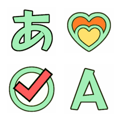 <Japanese/English/Number>Emoji_green