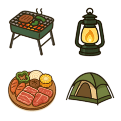 アウトドア絵文字コレクション