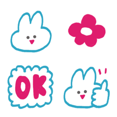 ◉あおいウサギのリアクション