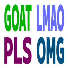 英語スラングのテキスト絵文字