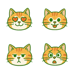 猫のかわいいコレクショングラスグリーン