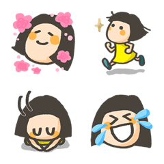 オカッパ。絵文字。