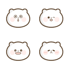 しろくま絵文字(喜怒哀楽)