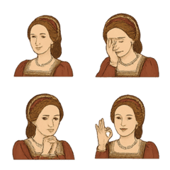 中世ヨーロッパっぽい貴婦人の絵文字
