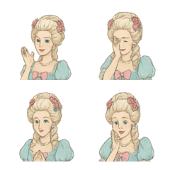中世ヨーロッパの貴婦人の絵文字