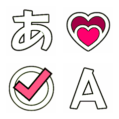 <Japanese/English/Number>Emoji_white
