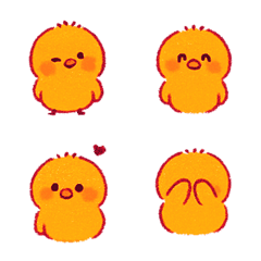 かわいいニワトリの日々の気分-オレンジ
