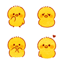 かわいいニワトリの日々の気分-濃い黄色