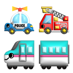 動く！つながる！ぷっくり乗り物＆電車