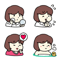 働く女子の日常生活。絵文字