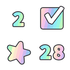 美しい 123 すうじ 1-31 動く絵文字