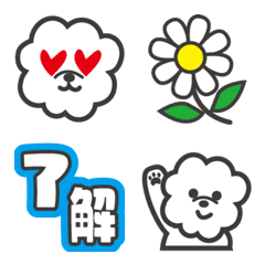 Bichonfrise and pop emoji