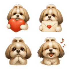 つやふわシーズーのリアクション絵文字