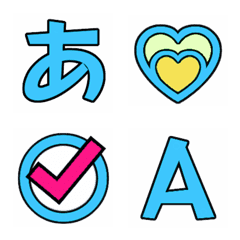 <Japanese/English/Number>Emoji_blue new