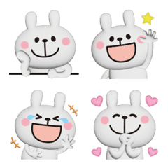 大人かわいい♡うさぎの絵文字3Ｄ