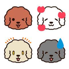 玩具貴賓犬表情符號。