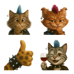 モヒカン猫の絵文字Ver.1
