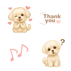 Fluffy Maltese Emoji