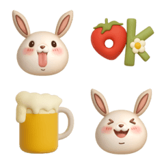 3D White Rabbit