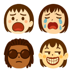 色々な顔の表情