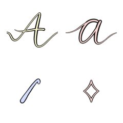 Cursive Pastel Letters