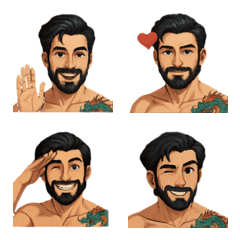 Tattooed Hunk Emo Pack(40 sets)