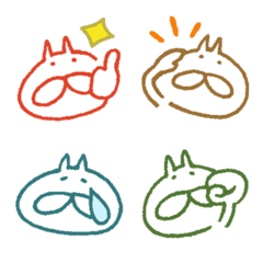 ねこタイツのゆるいリアクション絵文字