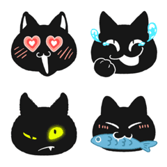 Black cat Deformed Emoji