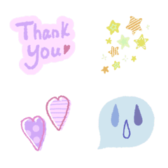 ゆるパステル ＊ 毎日使える絵文字♡