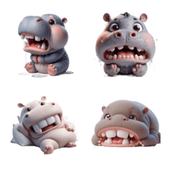 Lazy Bucktooth Hippo