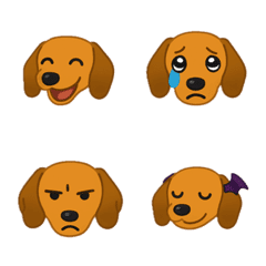 ダックスくんの感情まるわかり絵文字